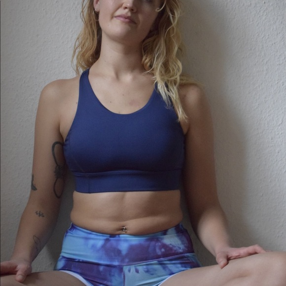 🔥NWT Blue Long-line Sport Bra - Picture 3 of 10